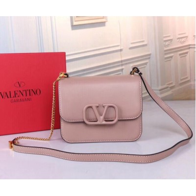 Valentino Small Vsling Shoulder Bag In Nude Calfskin