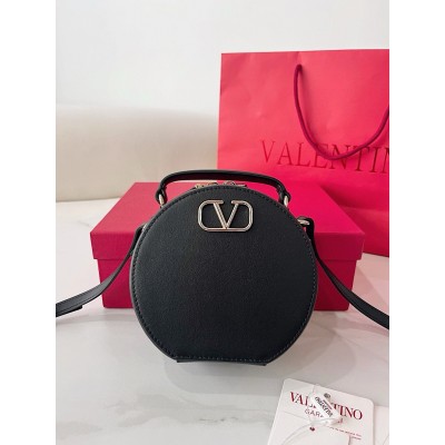 Valentino VLogo Signature Mini Bag in Black Calfskin